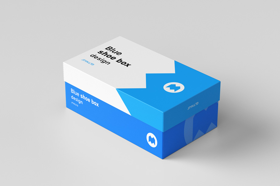 蓝白色鞋盒外包装设计_极彩纸品(ColorPax)集咨询、设计、生产于一体的纸品包装解决方案服务|包装设计|包装定制丨华东（常州）地区包装生产服务商